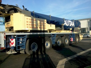 AB Service chantier Euralis 2012 - grue 250 Tonnes